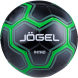 Мяч футбольный JÖGEL Intro №5, черный/зеленый