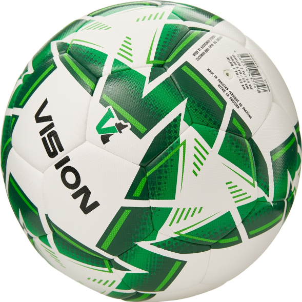 Мяч футзал. VISION MISSION, FS325114 р.4, 32 п. PU, 4 подкл.сл, гибрид.,бело-зелен