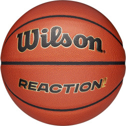 Мяч баск. WILSON Reaction PRO, WZ2026601XB05, р.5, композит, бутил. камера, темно-коричневый