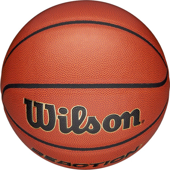 Мяч баск. WILSON Reaction PRO, WZ2026601XB05, р.5, композит, бутил. камера, темно-коричневый