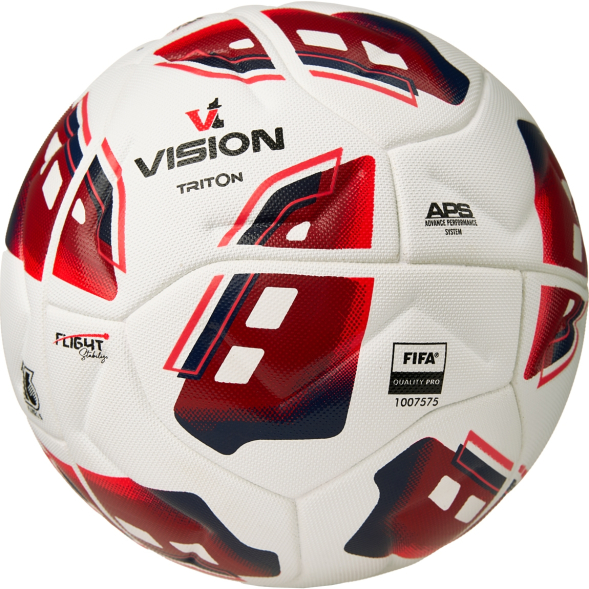 Мяч футб. VISION TRITON, FV425075, р.5,FIFA Quality Pro,MF, 16 пан, термосш.,бел-красный