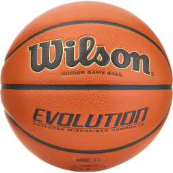 Мяч баск. WILSON Evolution, WTB0516XBEMEA, р.7, микрофибра, бутил. камера, коричневый