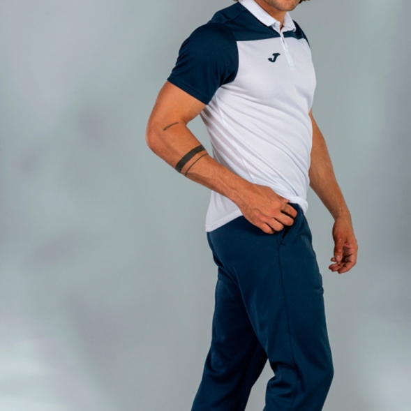 Поло JOMA HOBBY Белый-темно синий