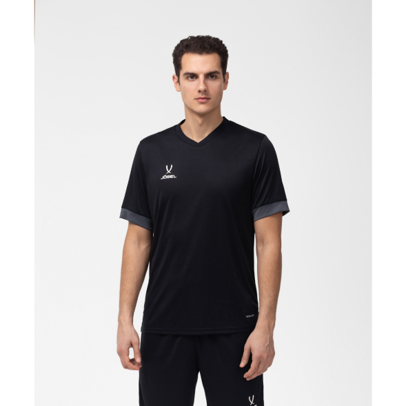 Футболка игровая JÖGEL DIVISION PerFormDRY Union Jersey, черный/темно-серый/белый