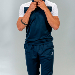 Поло JOMA HOBBY Темно синий-белый