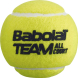 Мяч теннисный BABOLAT Team All Court,502081, уп.4 шт,одобр.ITF, сукно, нат.резина,желтый