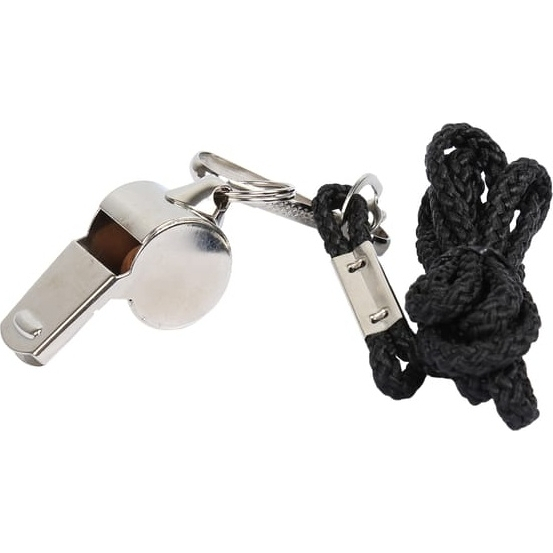 Свисток JOGEL с шариком, на шнурке, металл