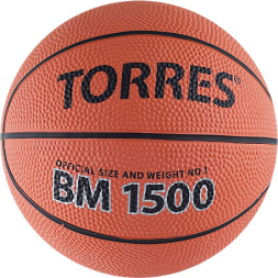 Мяч баскетбольный сувенирный TORRES BM1500 B00101, размер 1